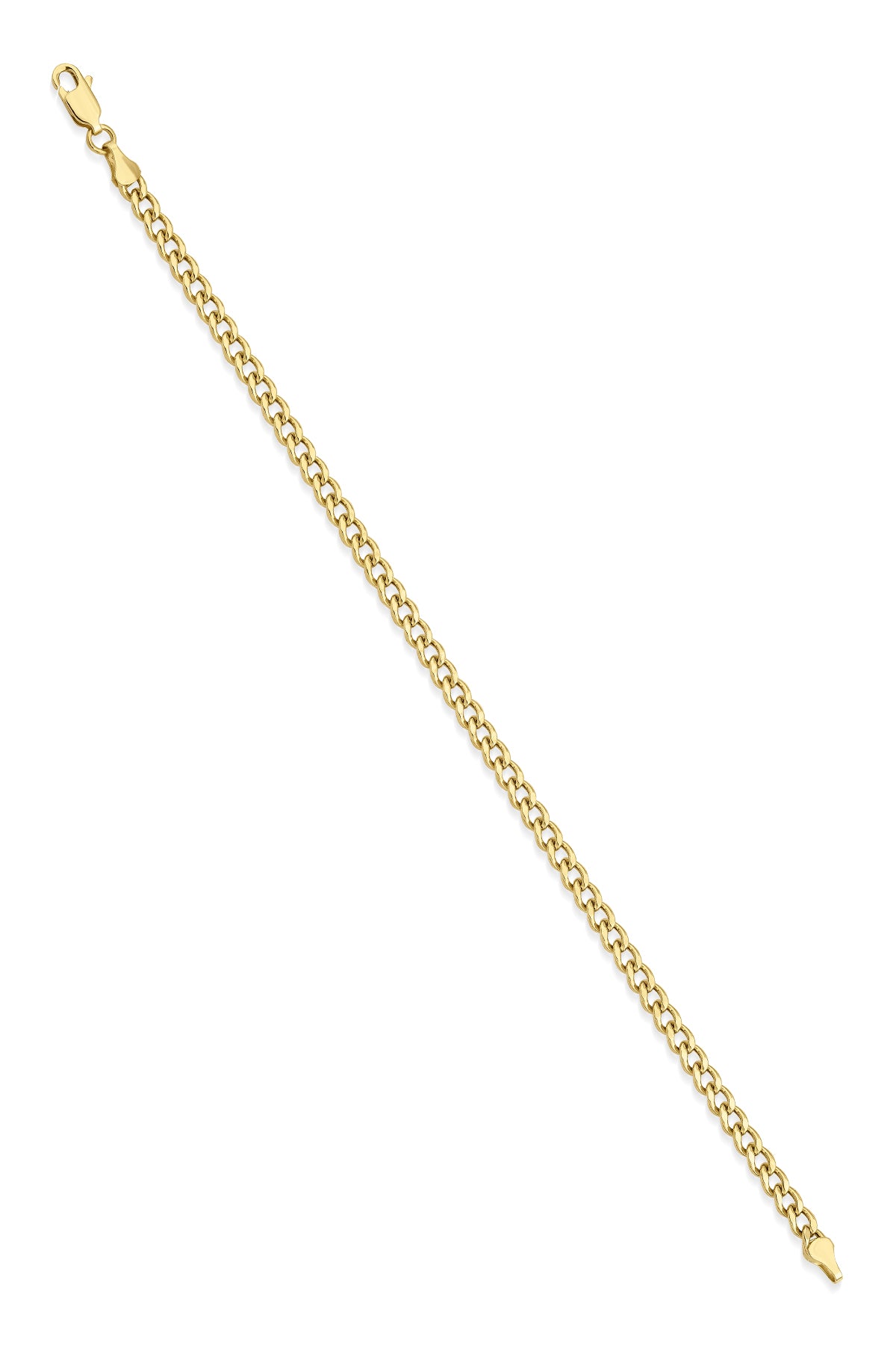 14K Gold Curb Cuban Chain Bracelet 2