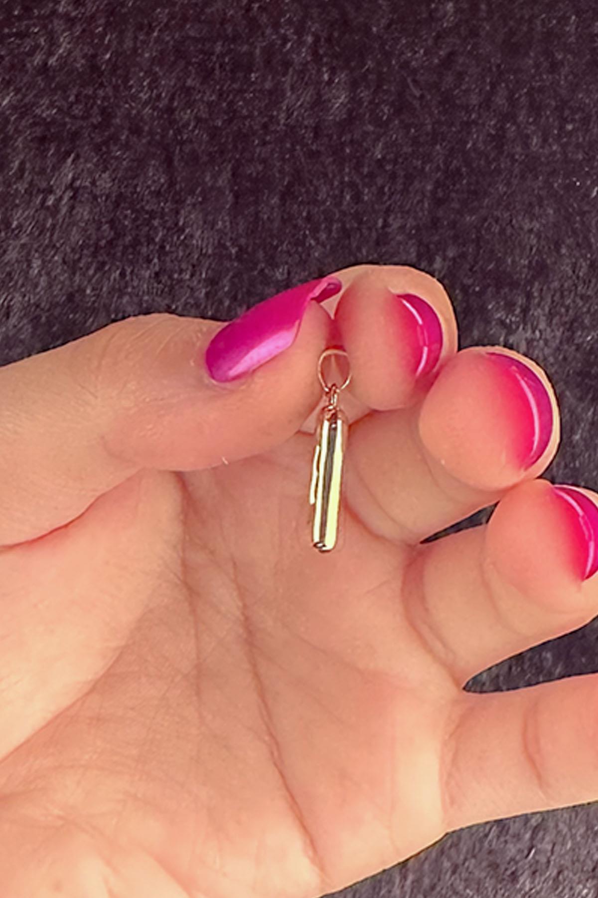14K Gold D Letter Charm