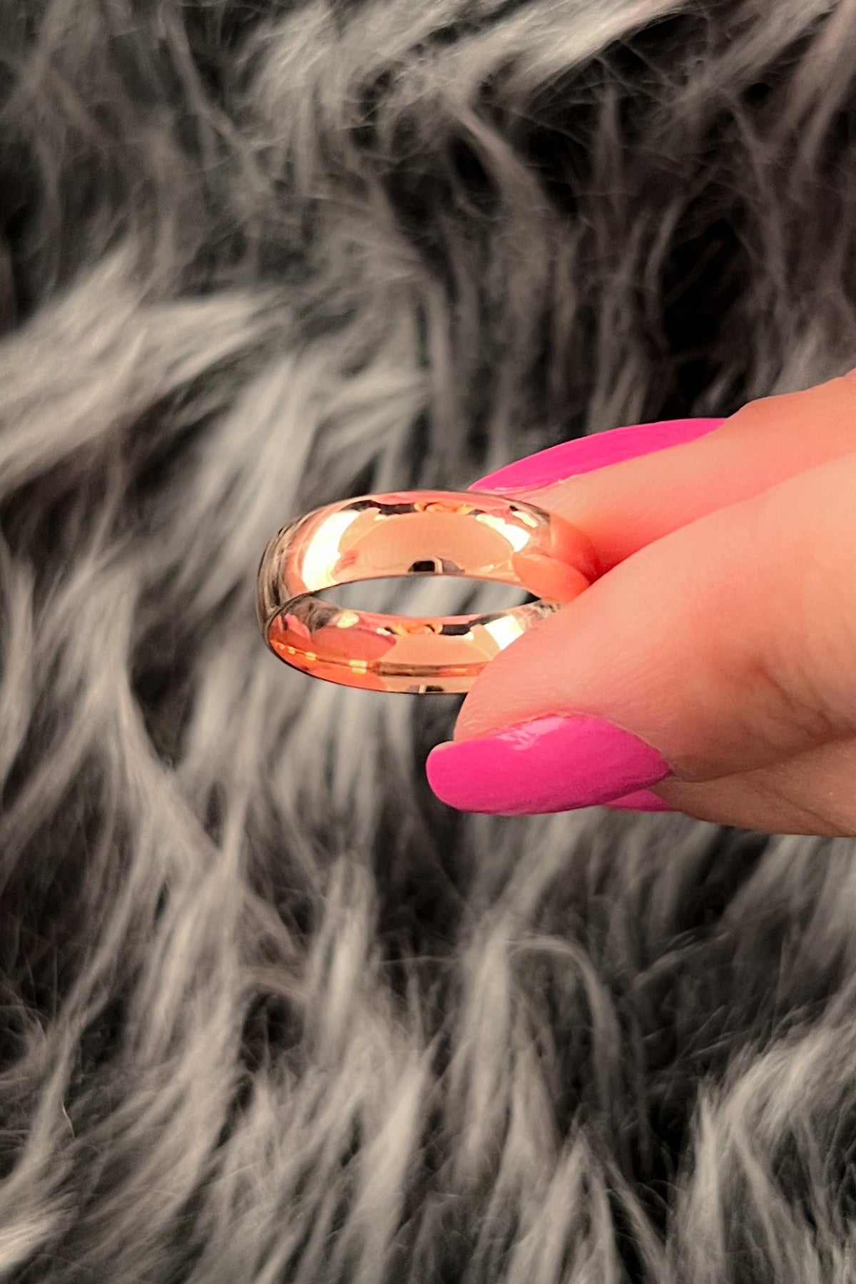 14K Gold D Shape Women Wedding Ring 0.196 inch