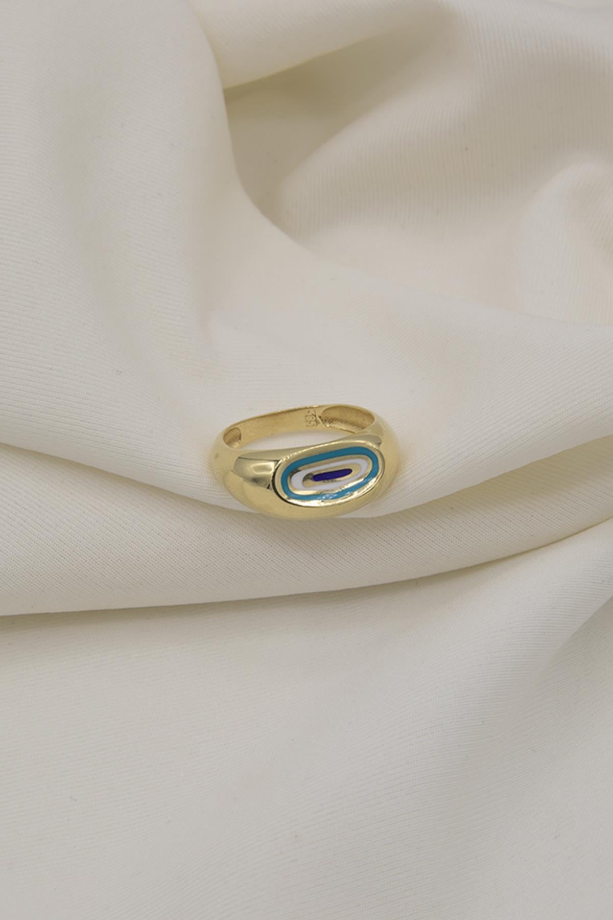 14K Gold Evil Eye Ring