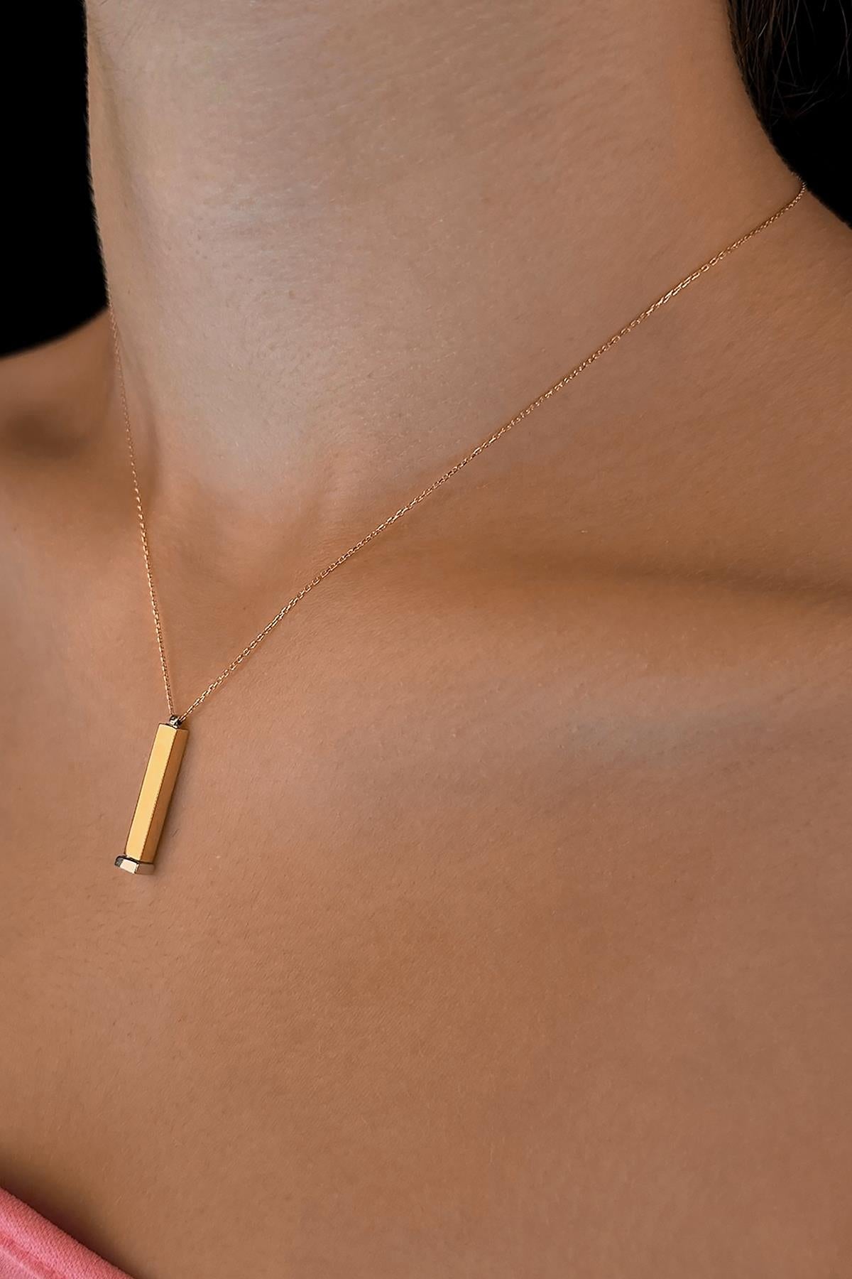 14K Gold Gold Bar Necklace
