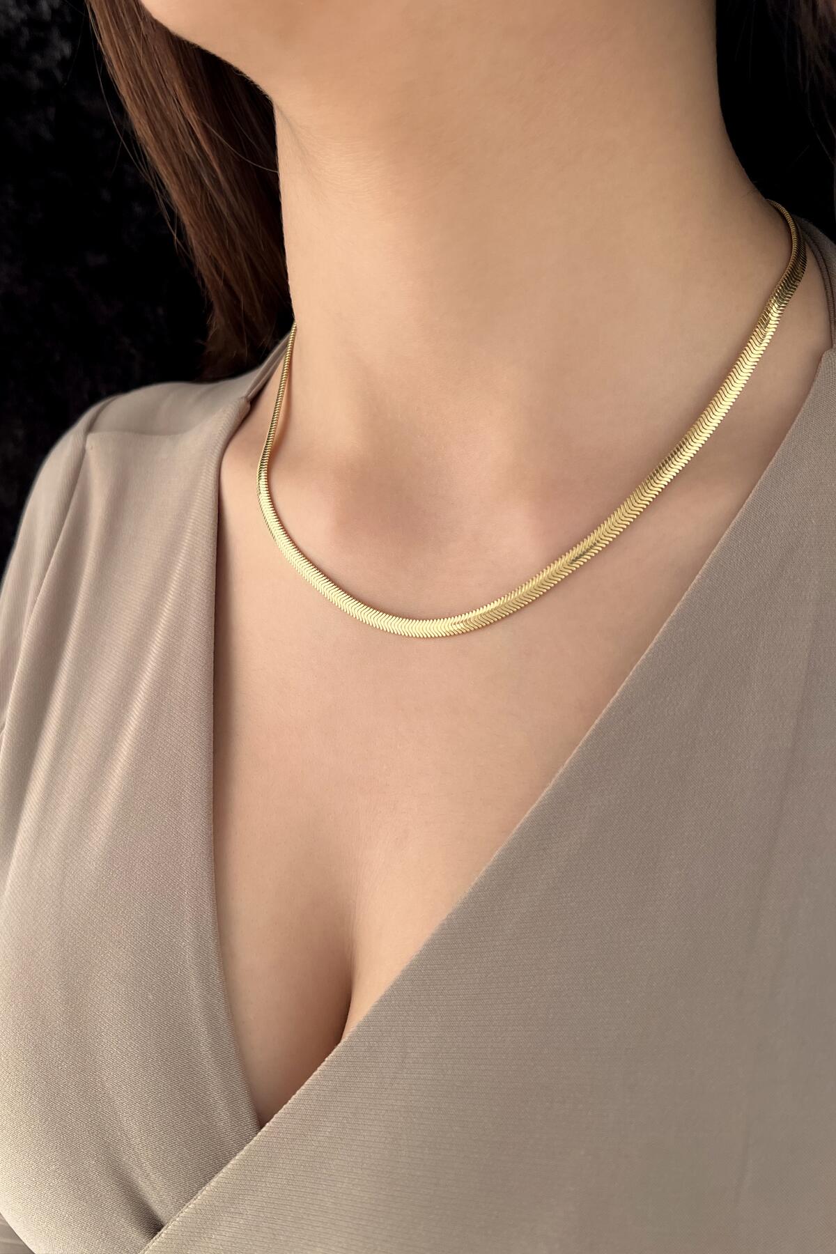 14K Gold İtalian Snake Chain 0.169 inch