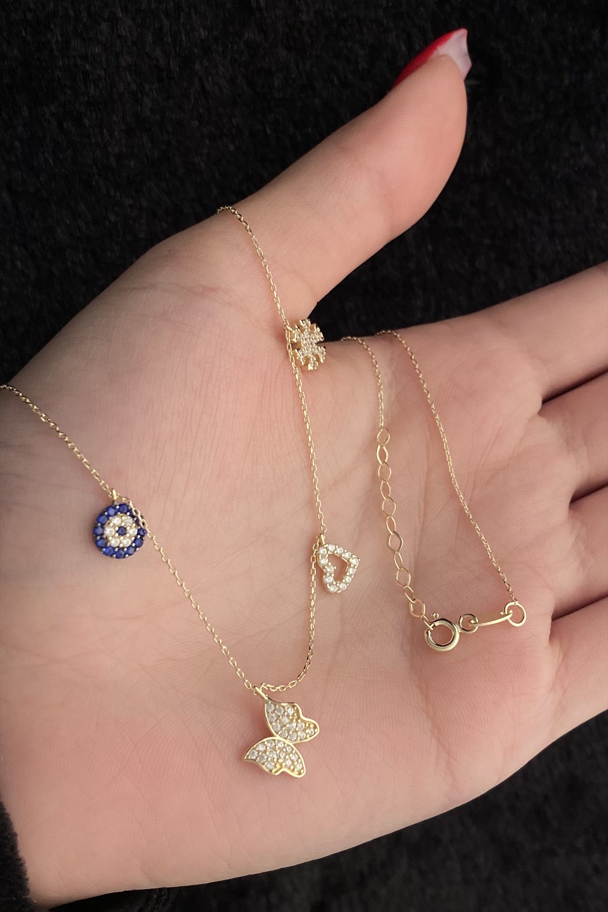 14K Gold Lucky Charms Necklace 2