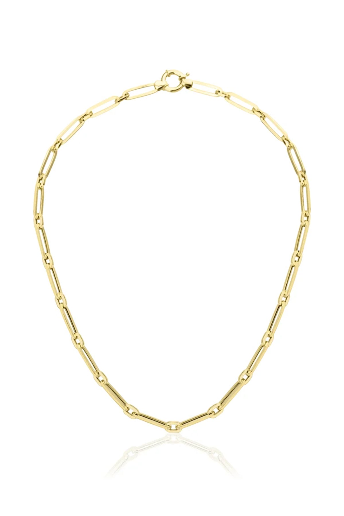14K Gold Paperclip Chain