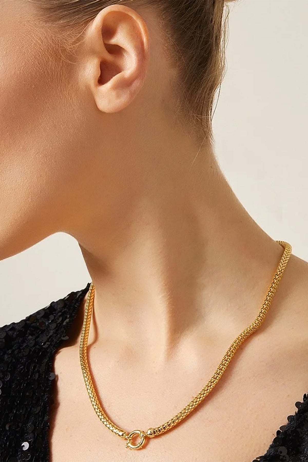 14K Gold Popcorn Chain