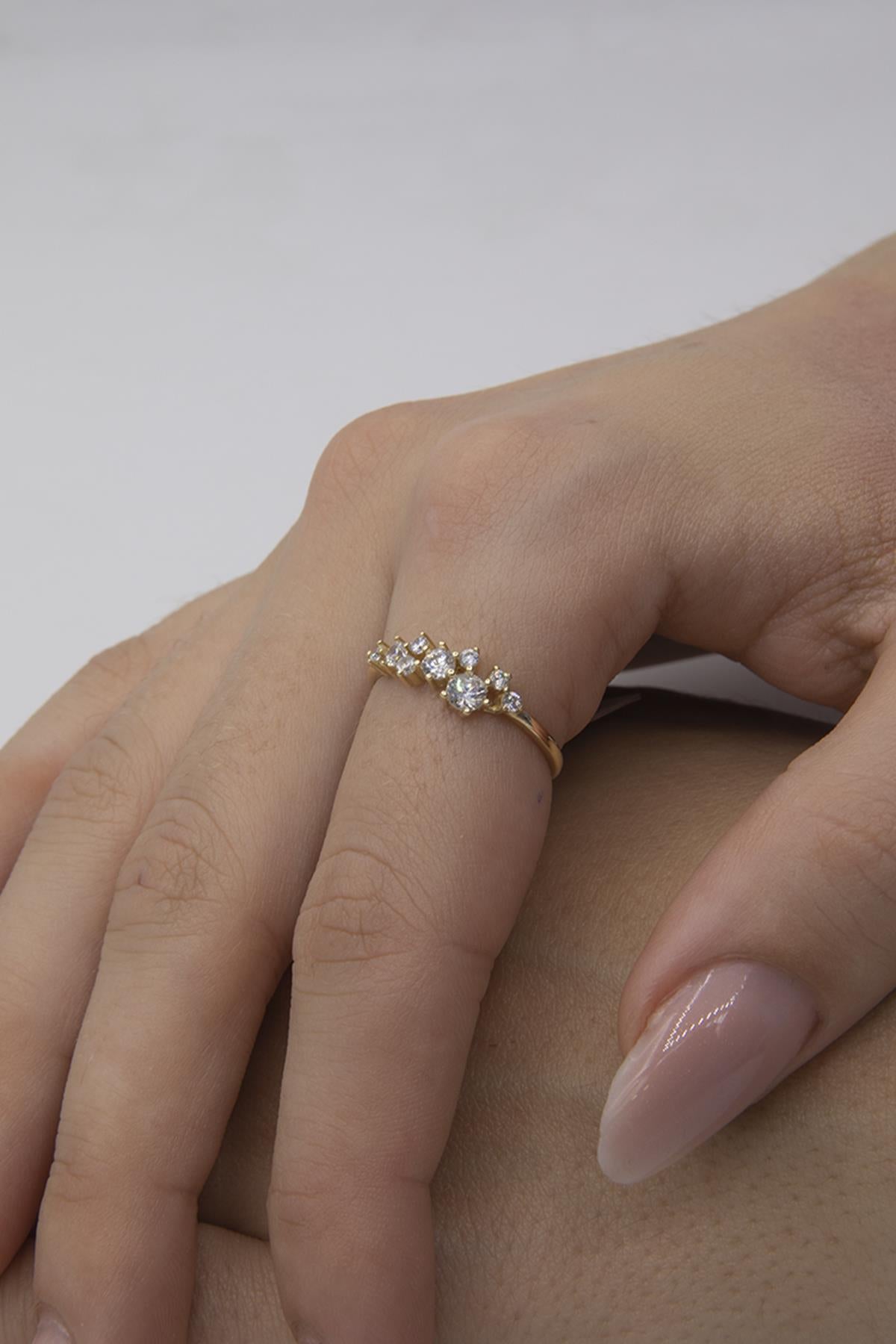 14K Gold Queen Ring