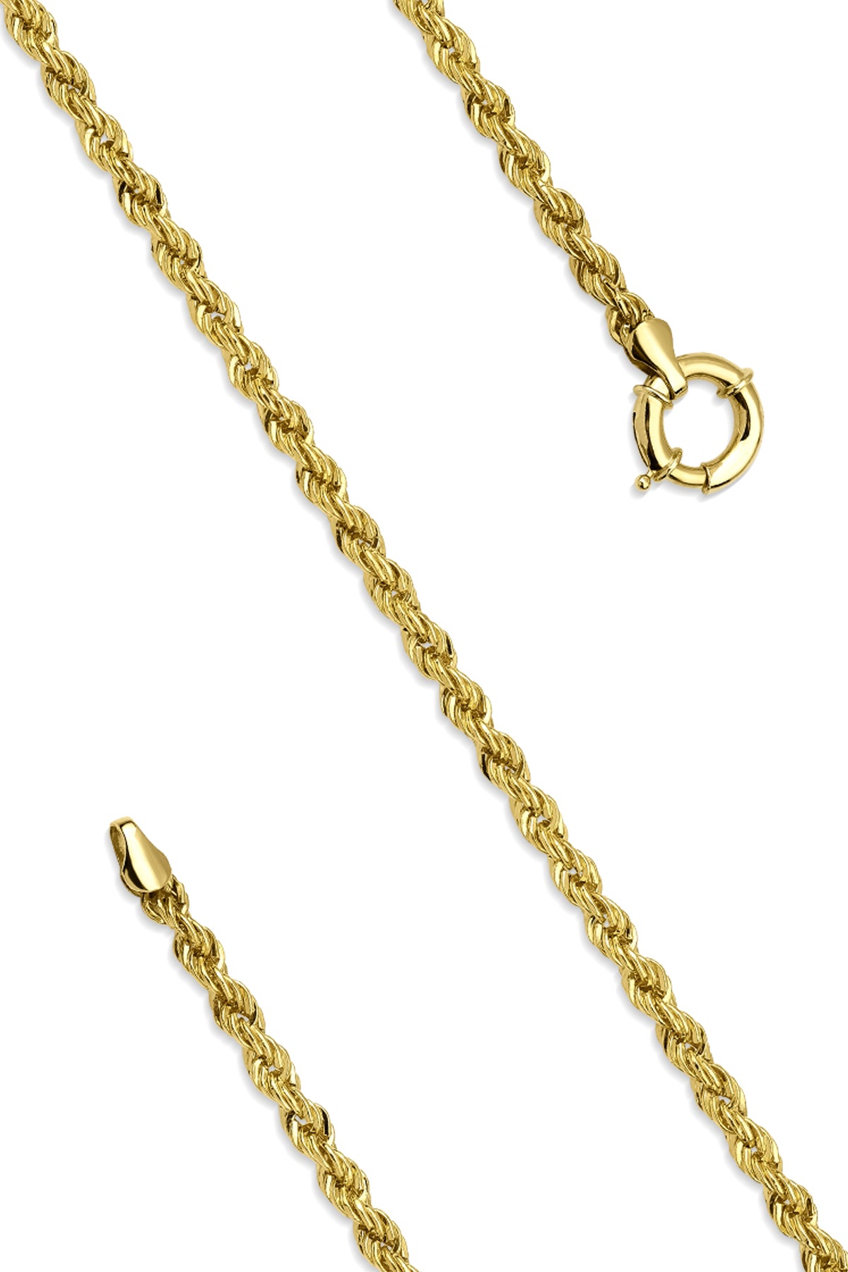 14K Gold Rope Bracelet 0,108 inch