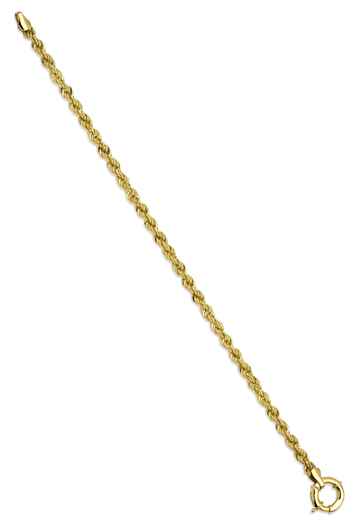 14K Gold Rope Bracelet 0,108 inch