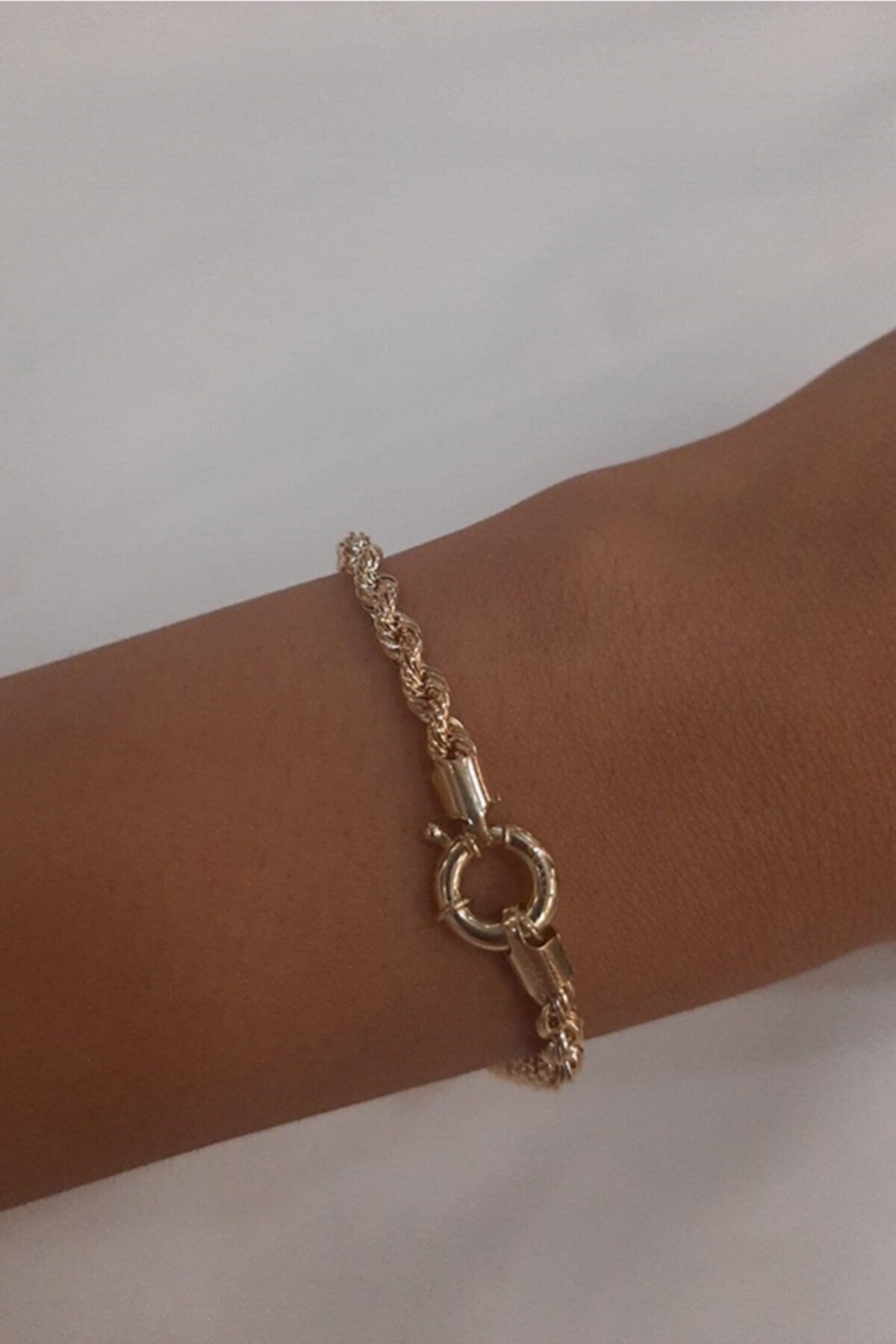 14K Gold Rope Bracelet 0,149 inch