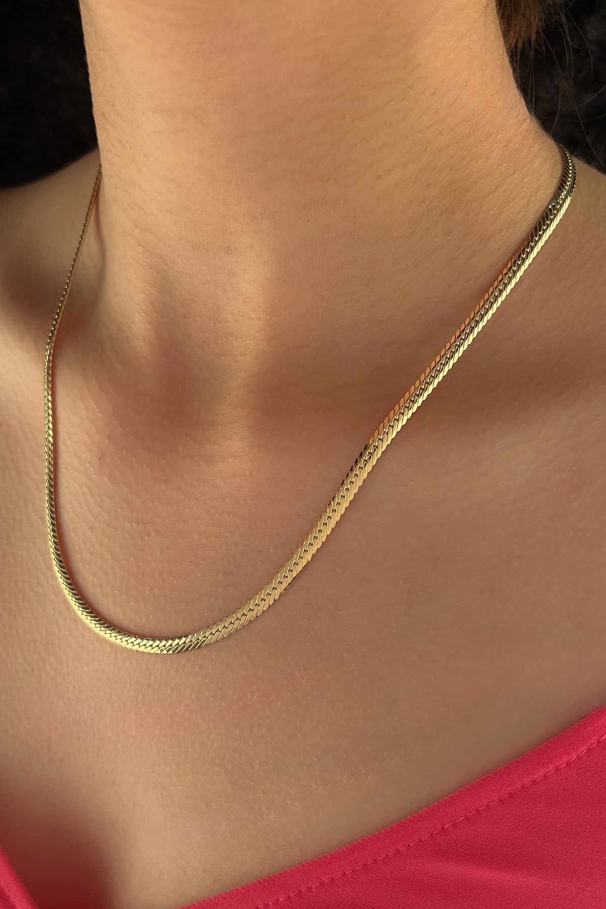 14K Gold Snake Back Chain 0.157 inch
