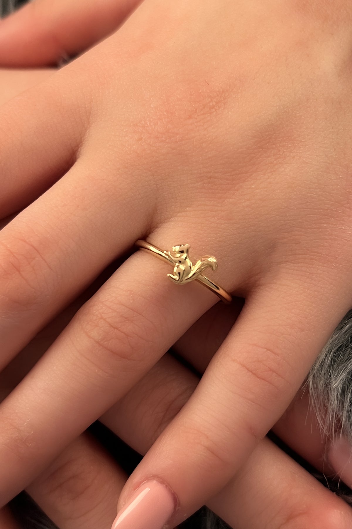 14K Gold Squirrel Ring