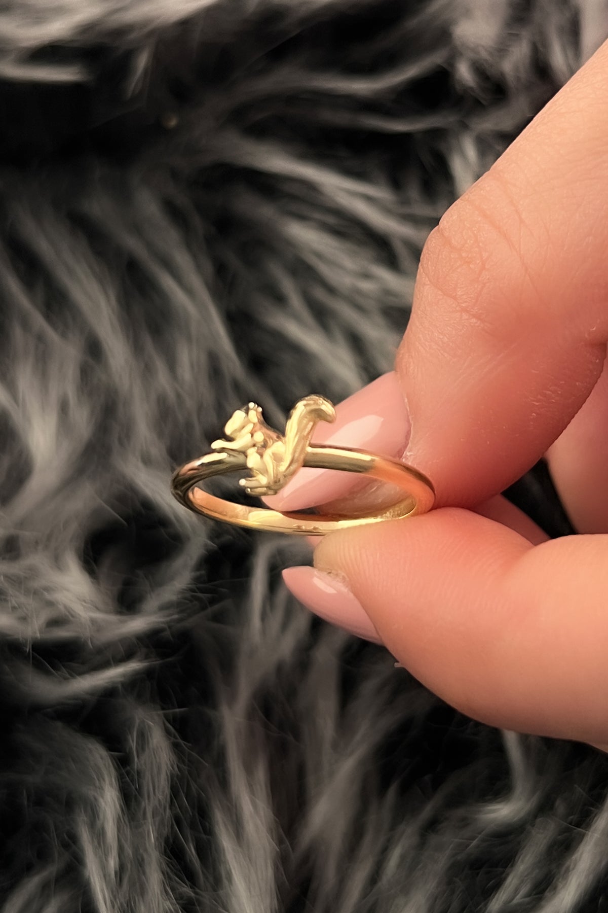 14K Gold Squirrel Ring