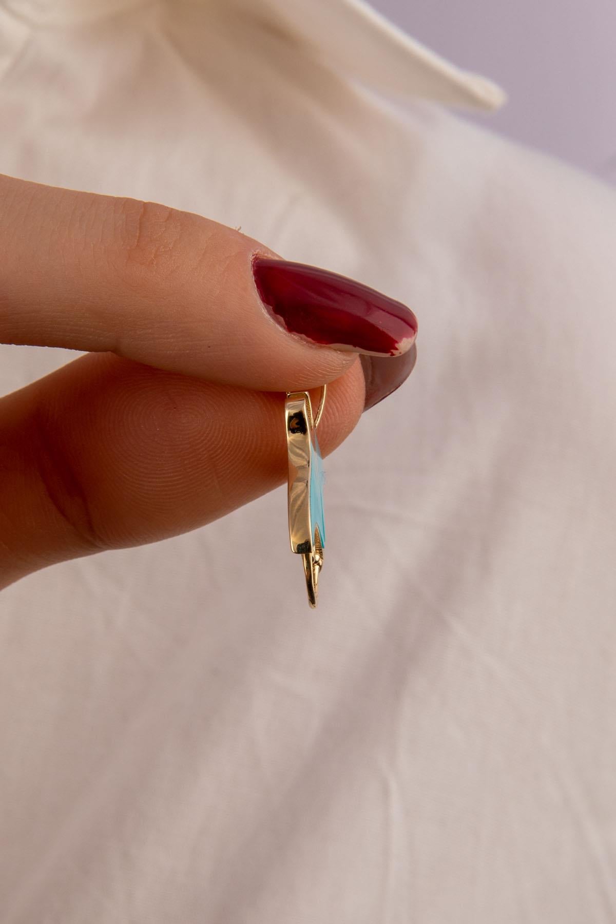 14K Gold Turquoise Stingray Pendant