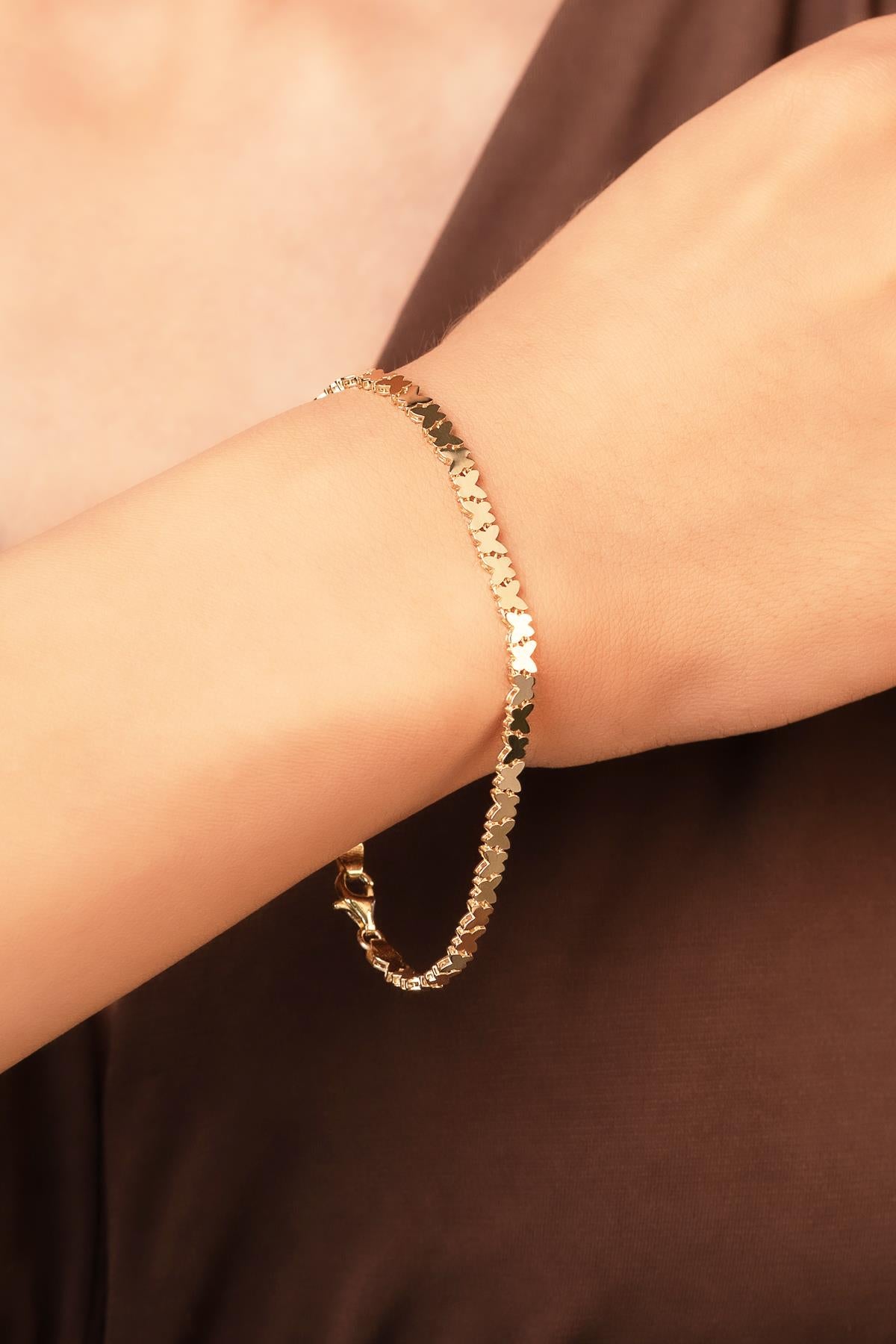 14K Gold Butterfly Series Bracelet