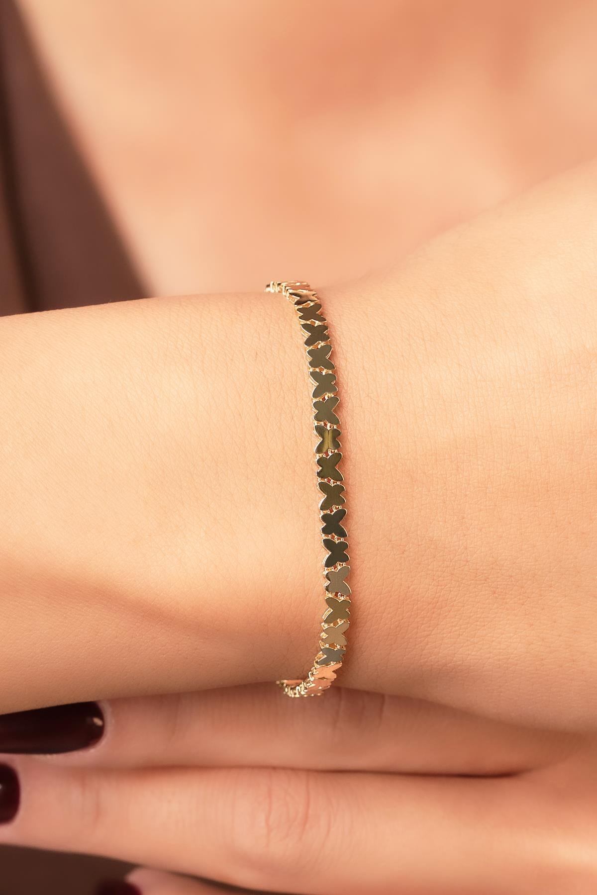 14K Gold Butterfly Series Bracelet