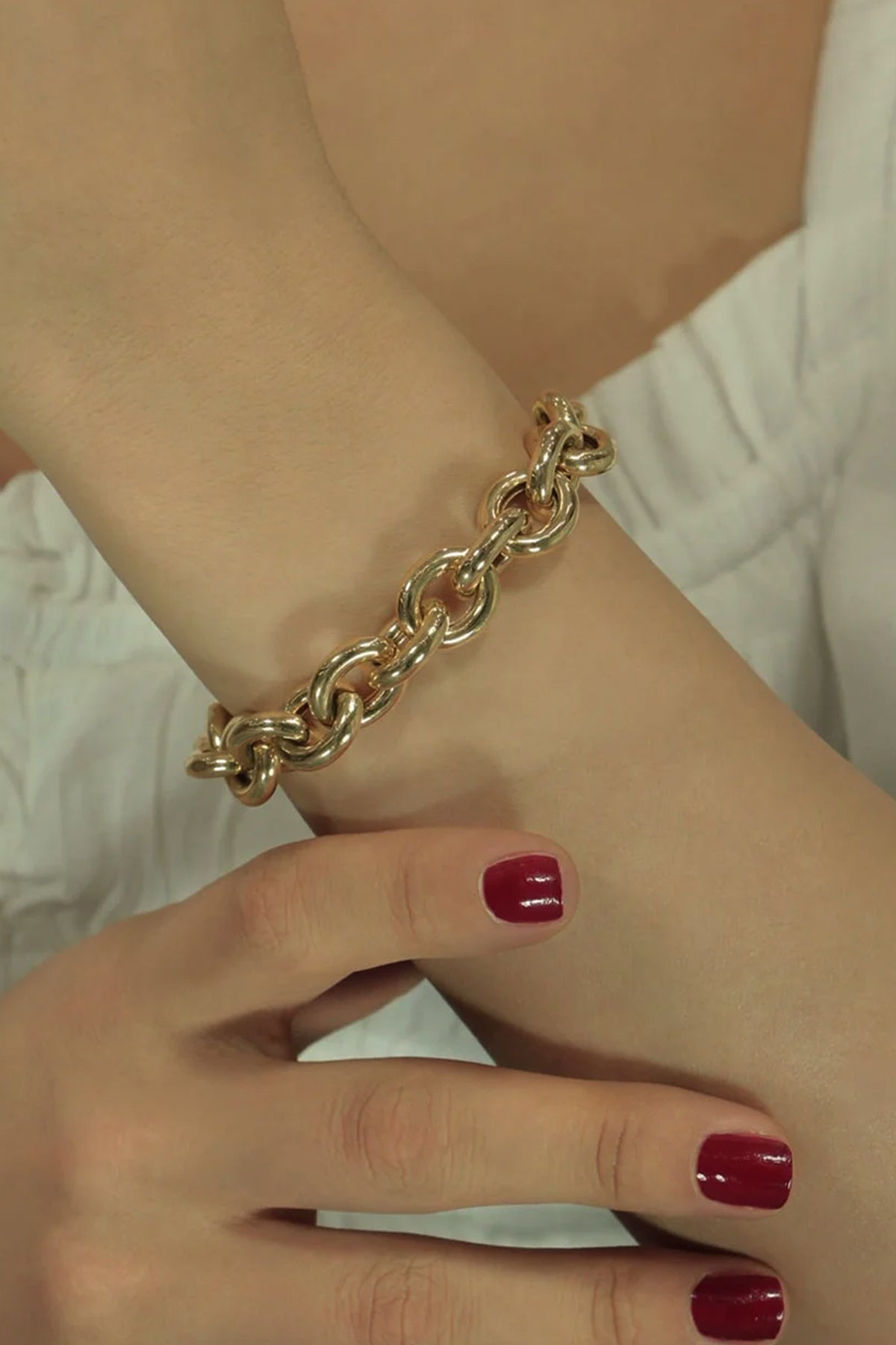 14K Gold Chunky Link Bracelet