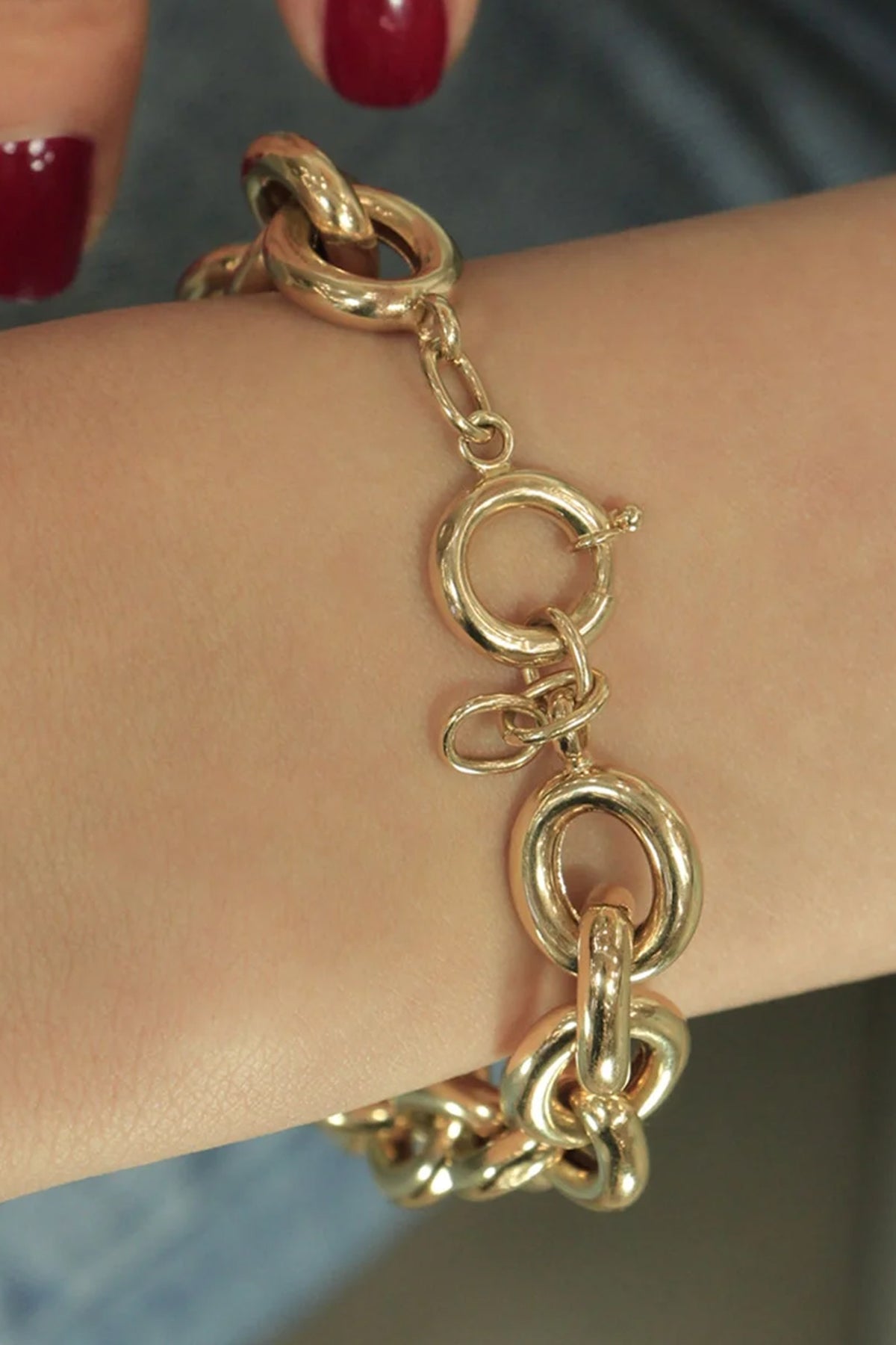 14K Gold Chunky Link Bracelet