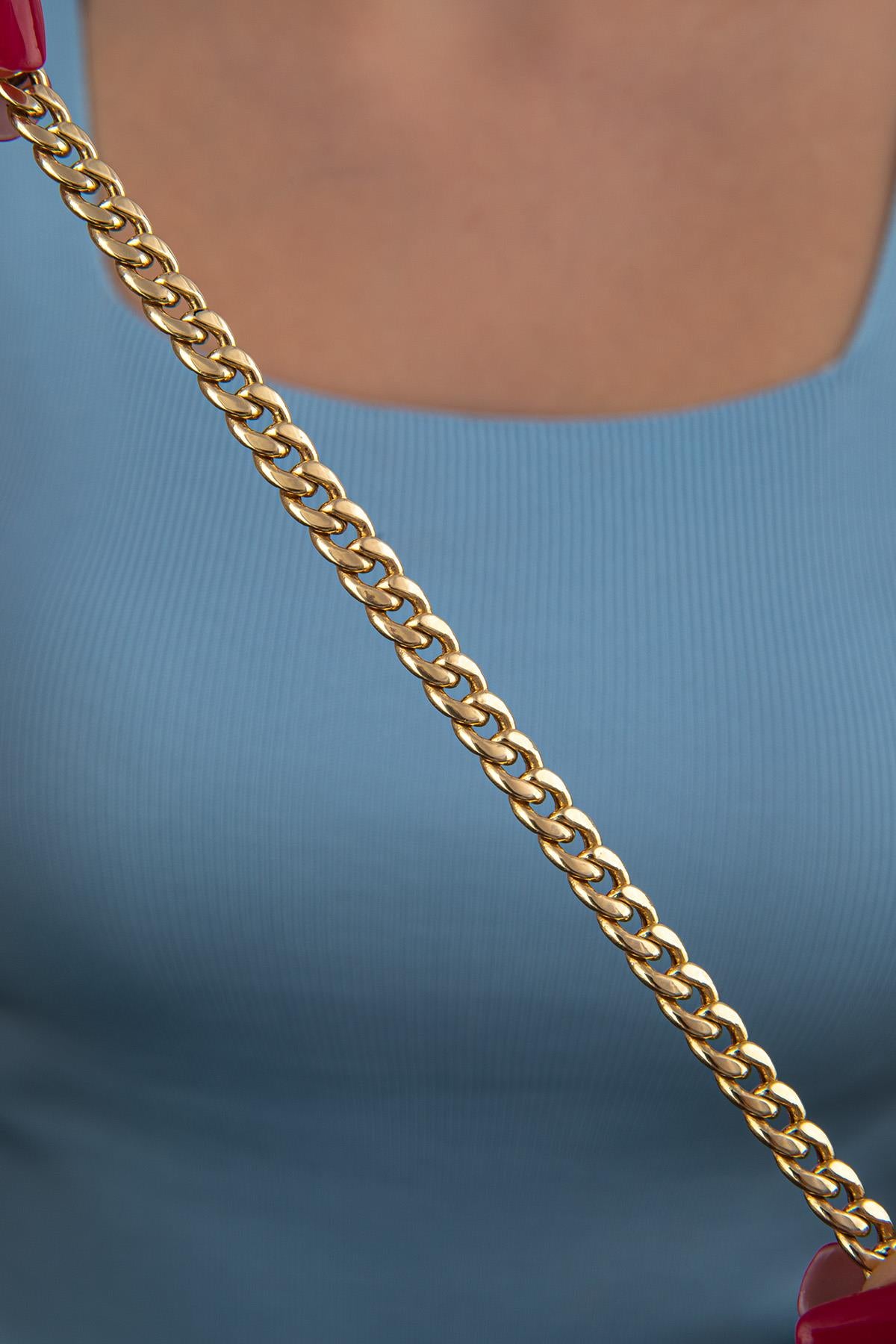 14K Gold Cuban Link Chain Bracelet