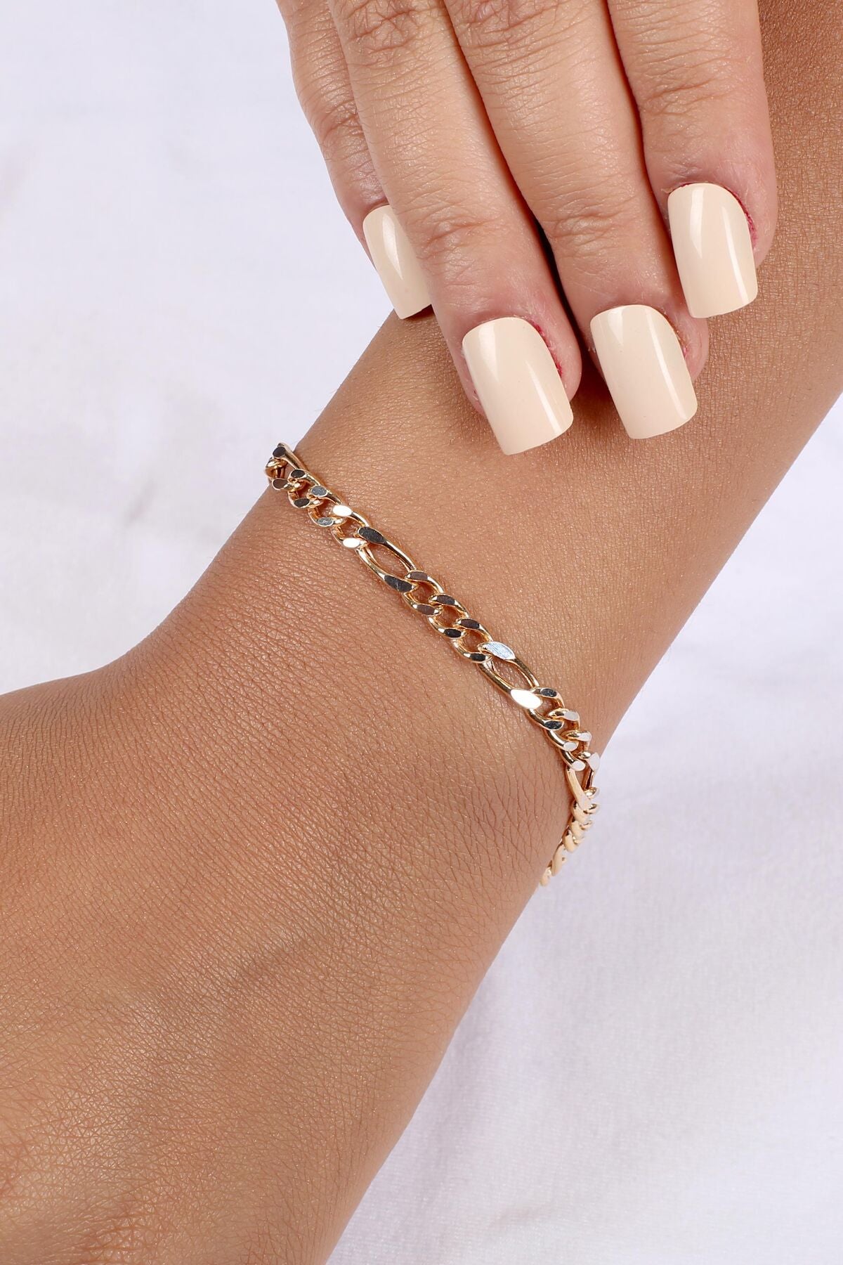 14K Gold Figaro Bracelet  2