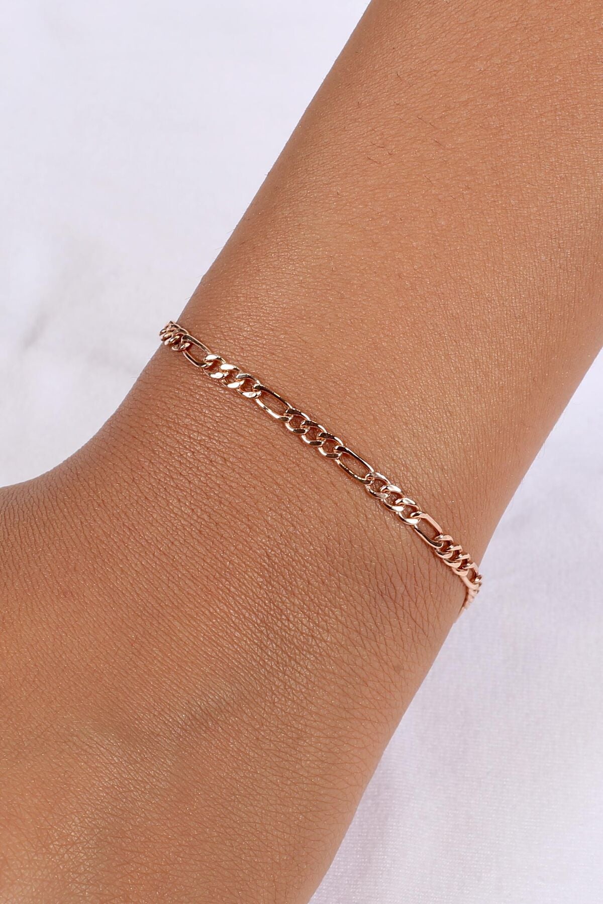 14K Gold Figaro Bracelet