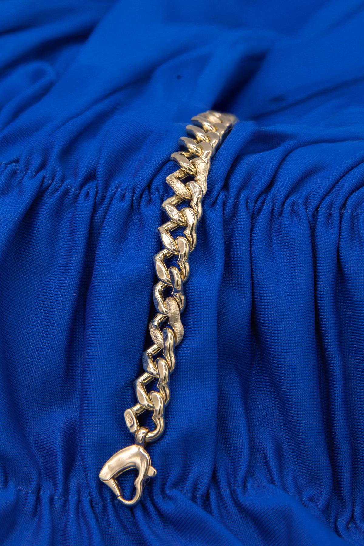 14K Gold Heart Shaped Cuban Bracelet