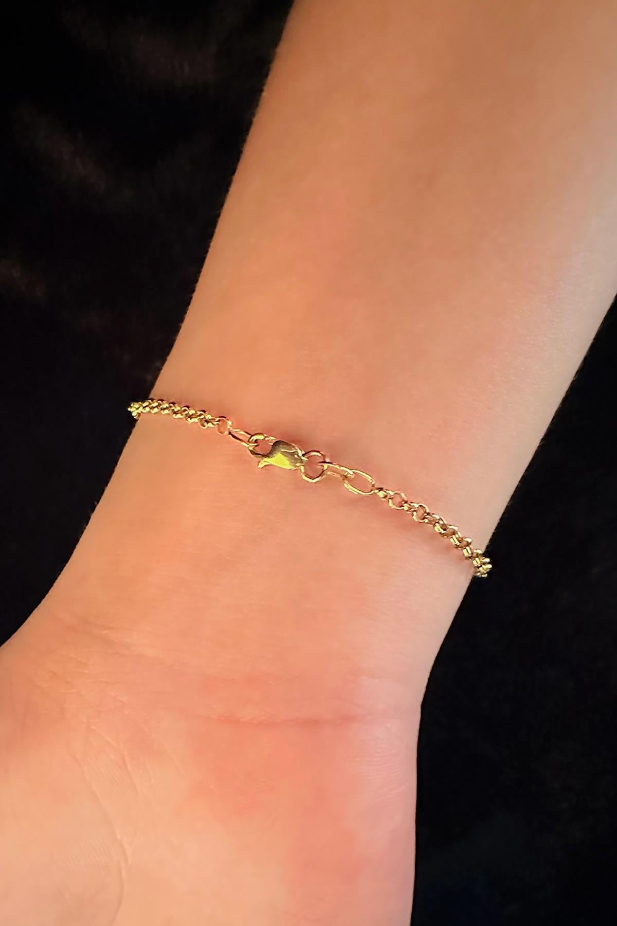 14K Gold Rolo Bracelet  0,100 inches