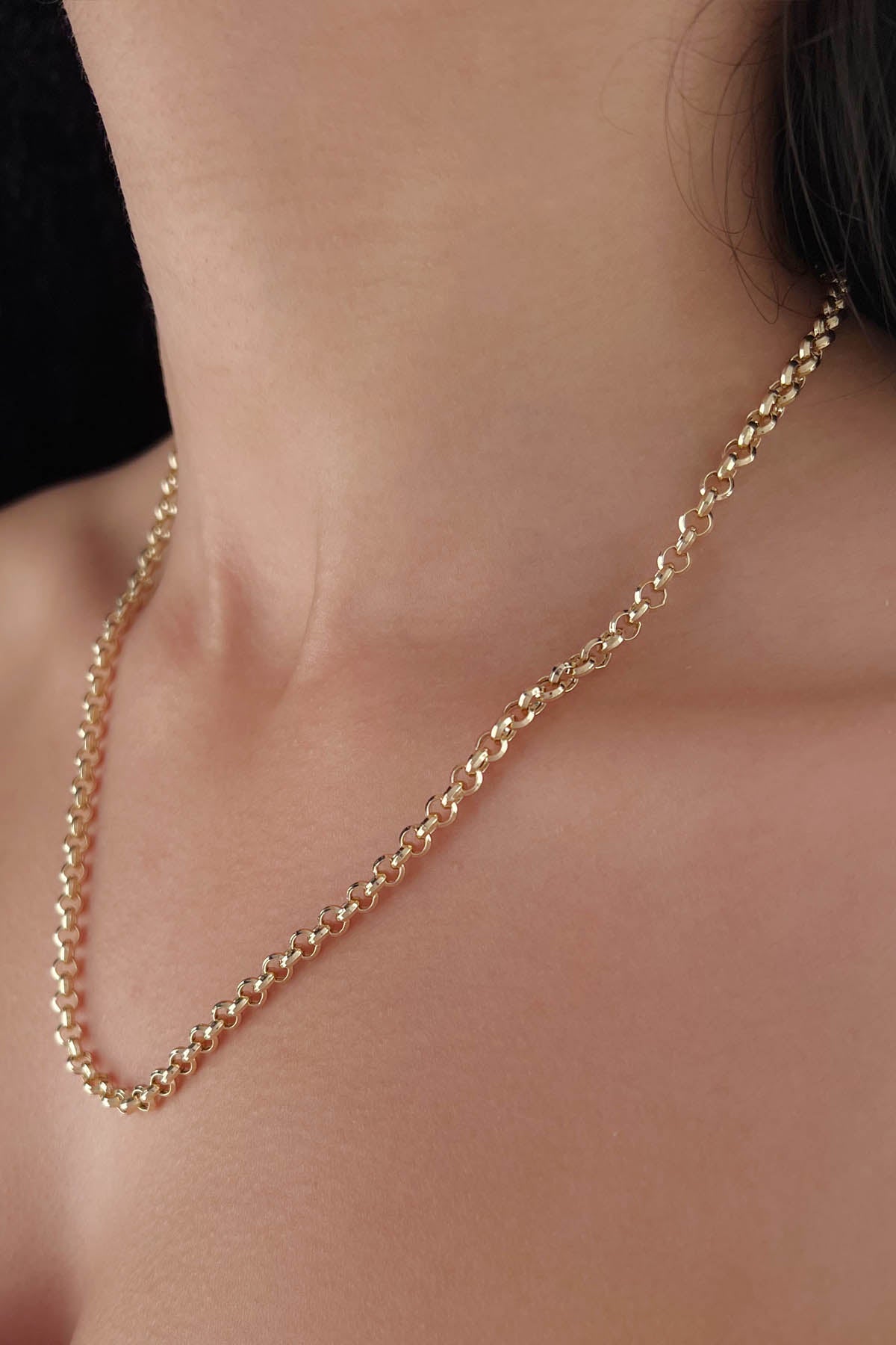 14K Gold Rolo Chain  0.185 inch