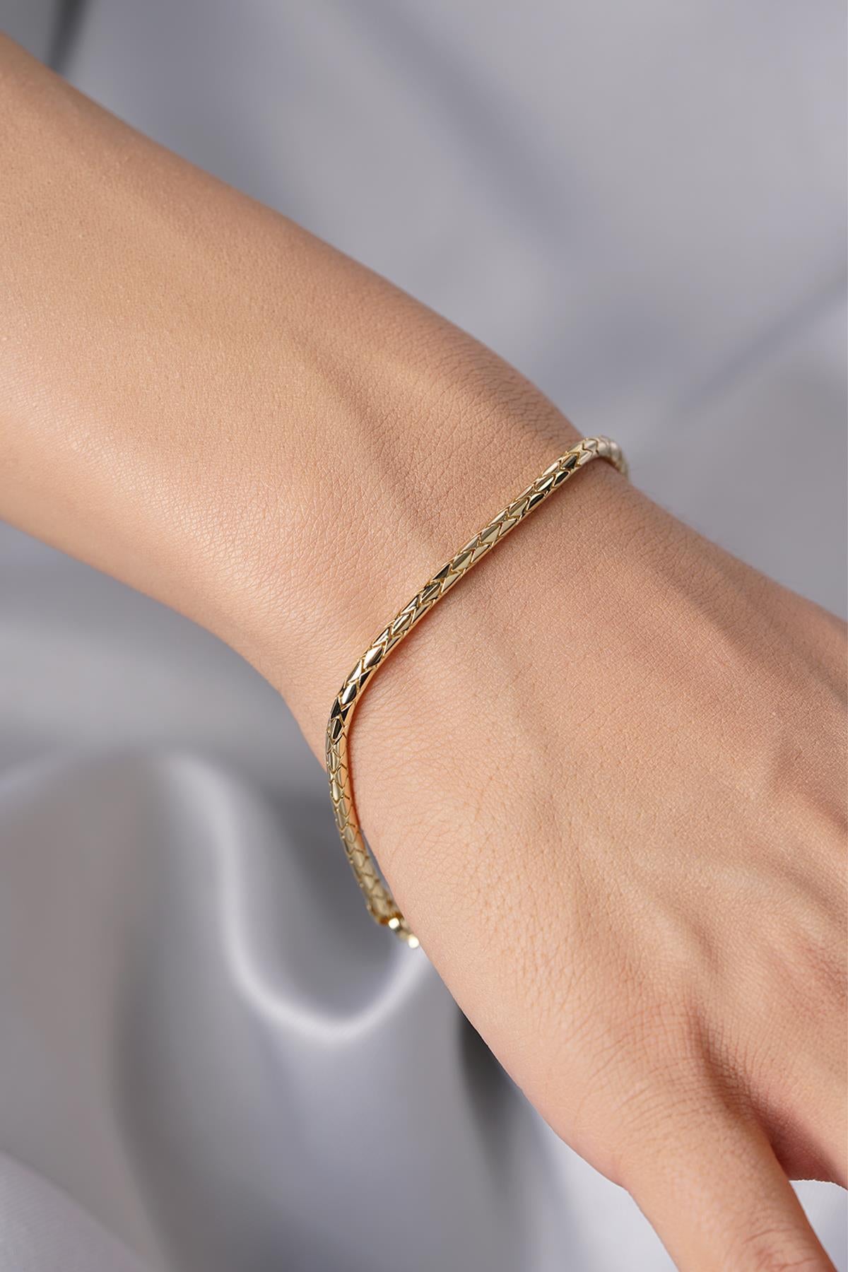 14K Gold Sativa Bracelet