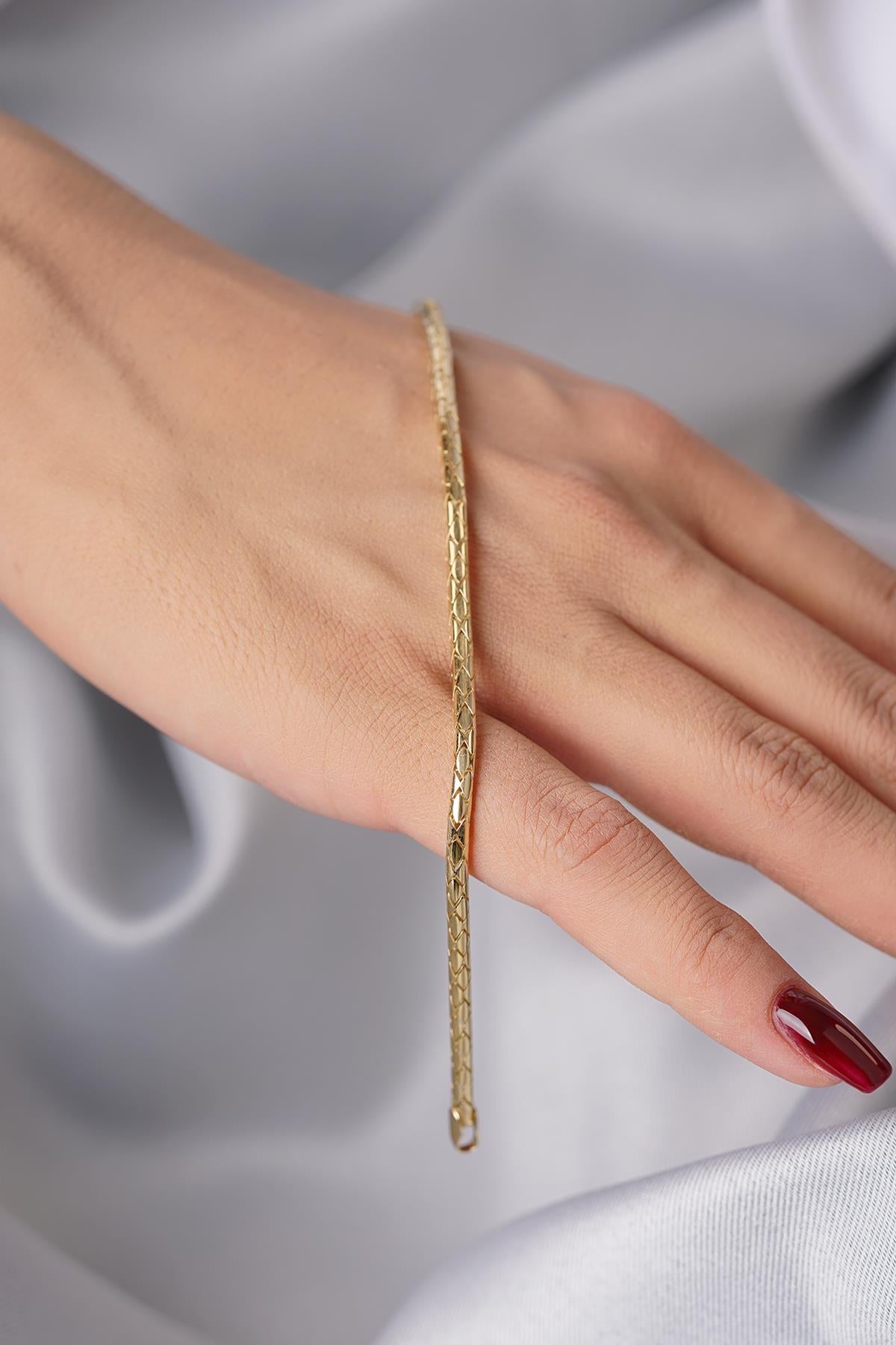 14K Gold Sativa Bracelet