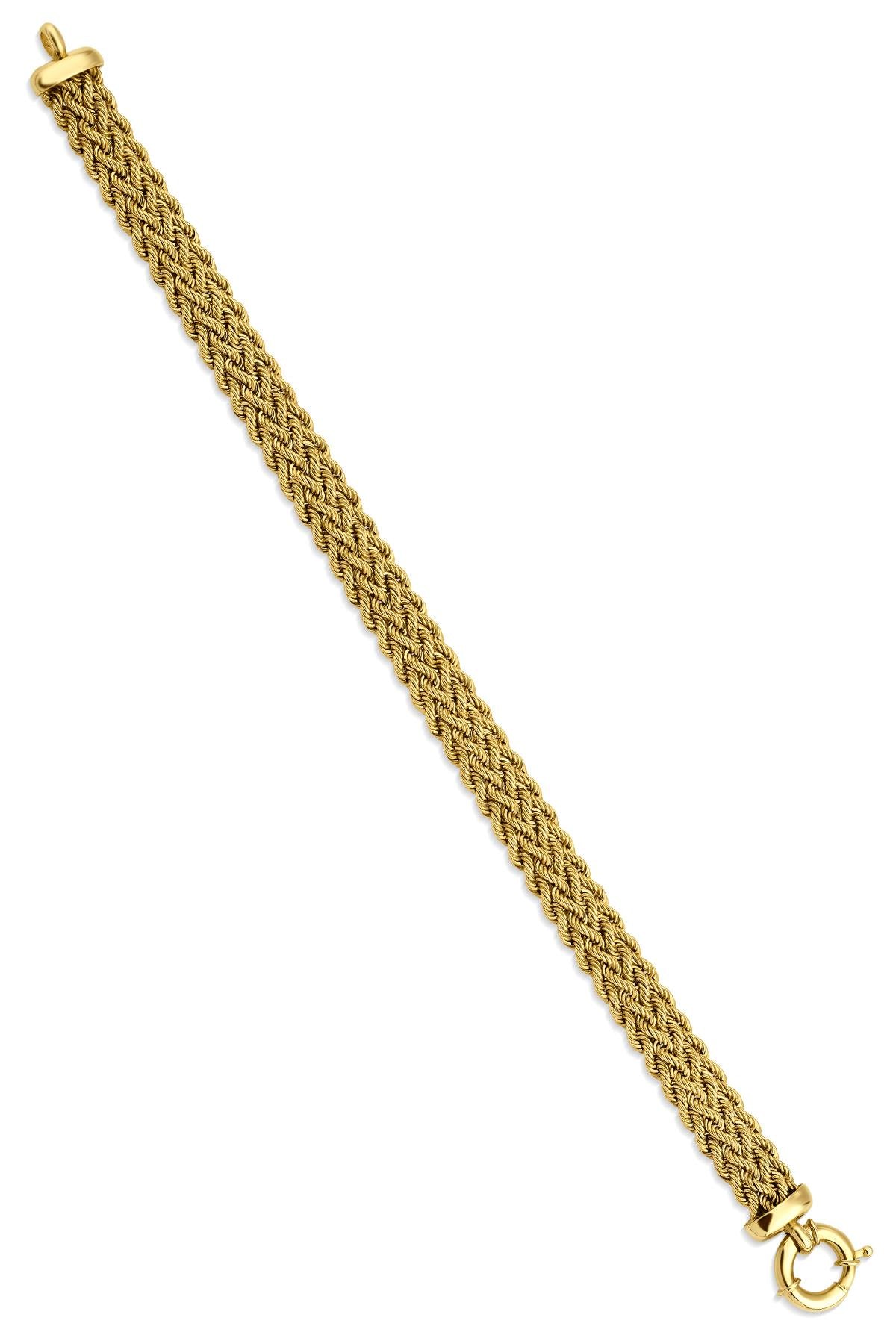 14K Gold Thick Rope Bracelet