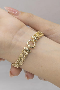 14K Gold Thick Rope Bracelet