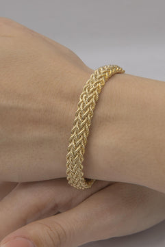 14K Gold Thick Rope Bracelet