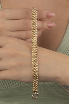 14K Gold Thick Rope Bracelet